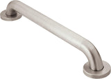 SISXSO Moen Home Care Bathroom Safety 18 Inch Stainless Steel Handicap Grab Bar for Bathtub and Shower, Slip Resistant Finish, Elderly Assistance Product, Polished Brass, R8918P