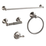 SISXSO BGL 4-Piece Brushed Nickel Bathroom Hardware Set with Adjustable Towel Bar