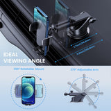 SISXSO Phone Mount for Car Phone Holder [Military-Grade Suction & Stable Clip] Car Phone Holder Mount Windshield Dashboard Air Vent Universal Automobile Mount Fit for All Android Smartphones