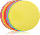 Pacote com 24 pontos de apagamento a seco para mesas de sala de aula, adesivos de vinil removíveis e removíveis para quadros brancos, mesas, decalques de parede, material escolar para alunos e professores, 8 cores de arco-íris (11 polegadas) 