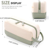 SISXSO Large Capacity Pencil Case with Handle Soft Pen Pouch School Supplies Organizer Bag for Teen Girls Adults-Green ZS