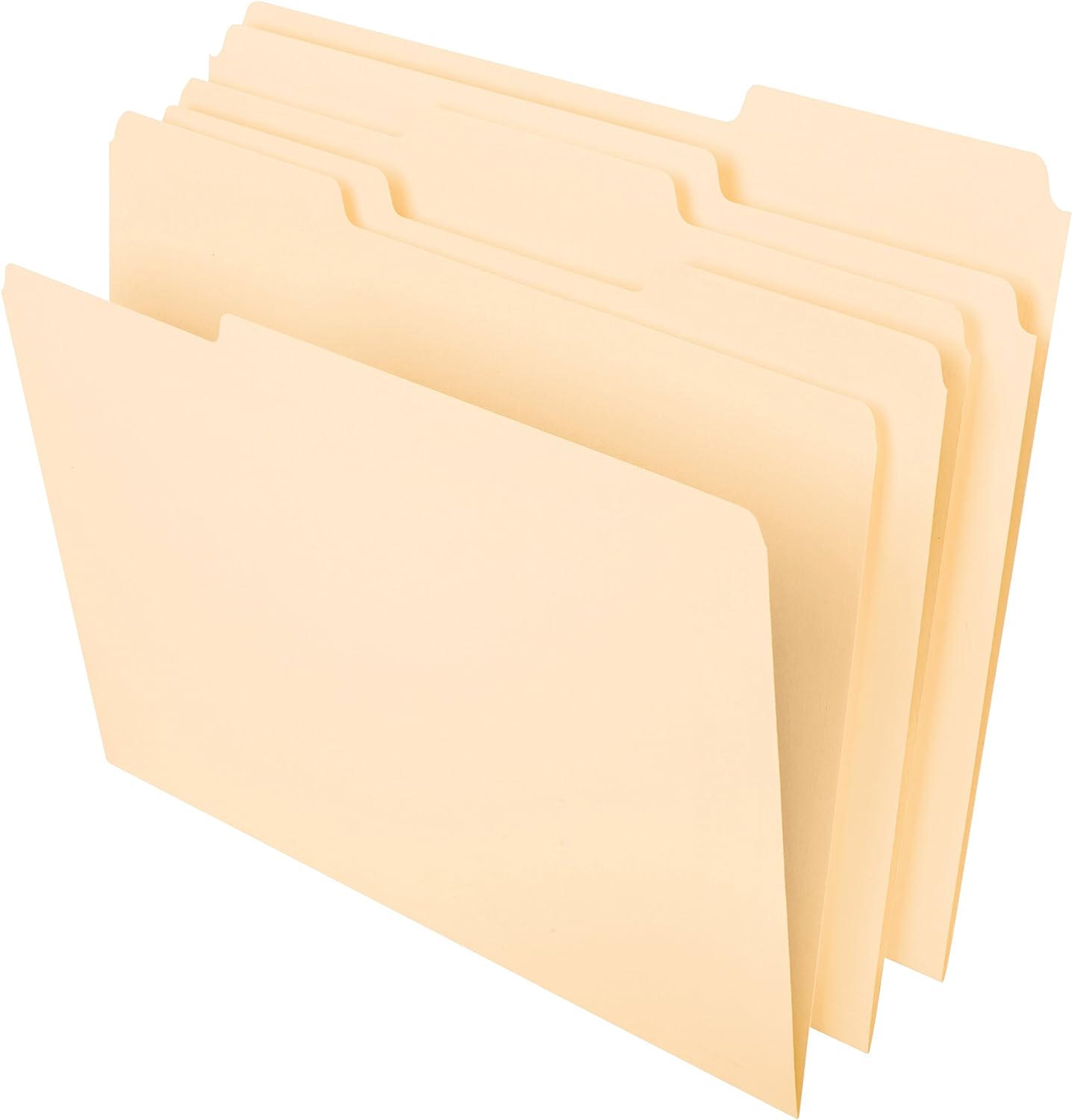 SISXSO Pendaflex File Folders, Letter Size, 8-1/2" x 11", Classic Manila, 1/3-Cut Tabs in Left, Right, Center Positions,  Per Box
