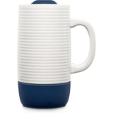 SISXSO 18oz Ceramic Travel Mug with Handle, Splash-Resistant Slider Lid and Built-in Coaster, for Coffee and Tea, BPA Free, Dishwasher Safe, Holiday Gift Her Him