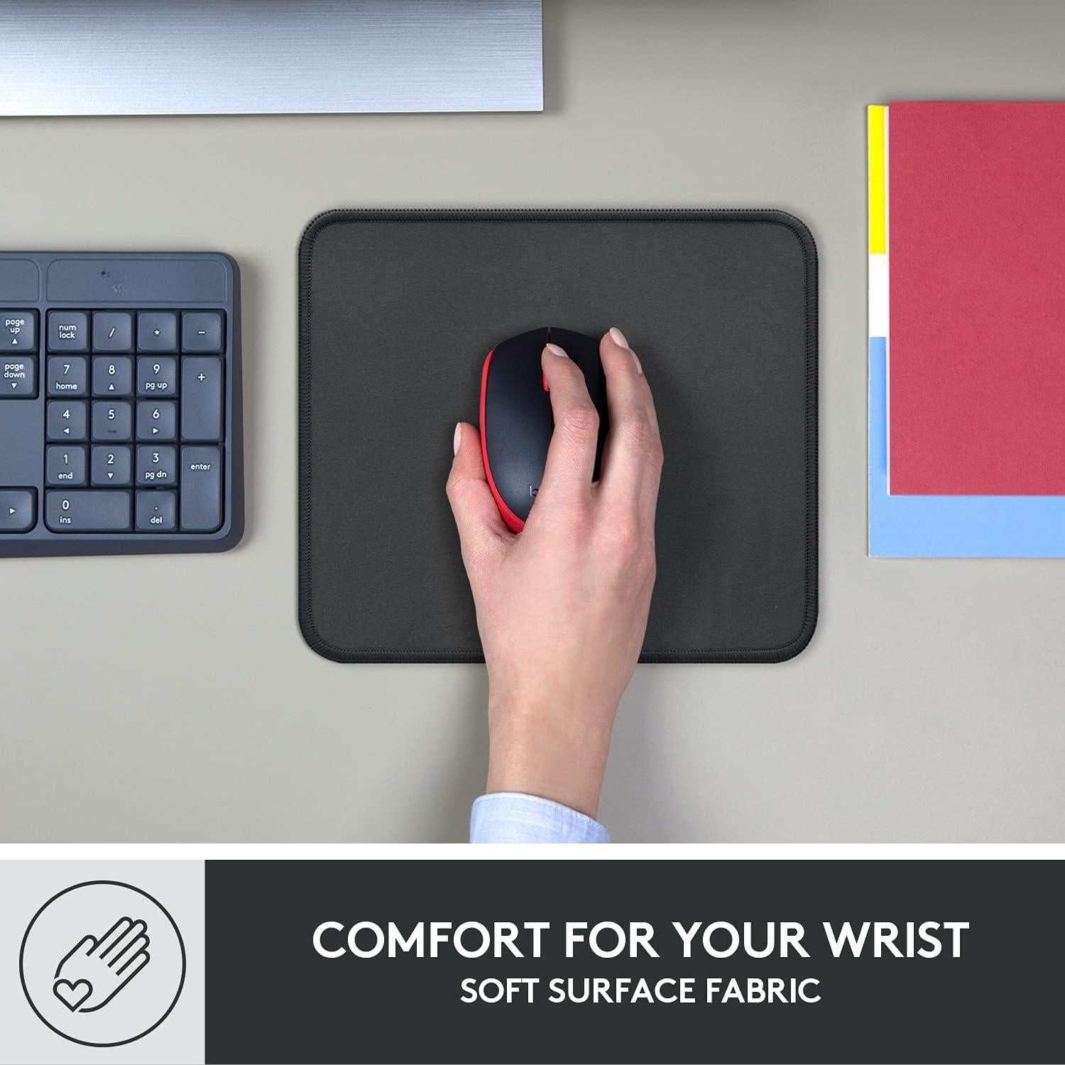 SISXSO Mouse Pad, Computer Mouse Mat with Anti-Slip Rubber Base, Easy Gliding, Spill-Resistant Surface, Durable Materials, Portable