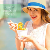 Talheres Colheres de chá de plástico Peso médio Talheres descartáveis ​​Brancos (1000 unidades) 