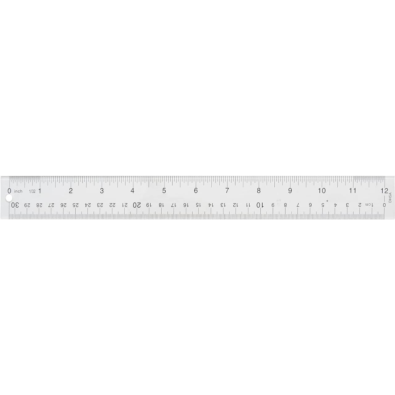 SISXSO Acrylic Clear Ruler, 12 In