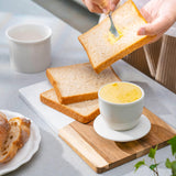 SISXSO French Butter Dish - Butter Crock for Counter with Water Line for Fresh Spreadable Butter - French Butter Keeper with Lid - Housewarming Gift For The One Who Has It All - White