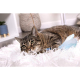 SISXSO Frisky Flyer Feather Wand Cat Toy, Extendable Up to 24"