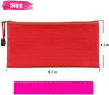 SISXSO 12 Pack Zipper Pencil Pouch Pencil Bags, Zipper Pencil Pouches Bulk, Waterproof Pencil Case, for Organizing Storage Office Supplies Bills Cosmetics Travel Accessories