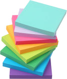 SISXSO 8 Pads Sticky Notes 3x3 Self-Stick Notes 8 Bright Multi Colors with Dark Green Sticky Notes, 90 Sheet/Pad