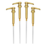 Bombas de xarope de café Gold | Serve para xaropes Torani, DaVinci, Jordan's Skinny (Monin 33,8oz) de 750ml/25-4oz (pacote com 4) 