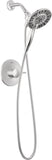 SISXSO Delta Albion 14 Series Brushed Nickel Shower Faucet Set with In2ition 2-in-1 Dual Shower Head with HandHeld Spray Combo, Valve Trim Kit, Spotshield Brushed Nickel T142855-SP-I (Valve Not Included)