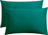 SISXSO Microfiber Pillow Cases Queen Size Set of 2, Soft Pillowcases with Envelope Closure, Wrinkle Resistant Pillow Covers, 20x30, Black