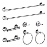 SISXSO BGL 4-Piece Brushed Nickel Bathroom Hardware Set with Adjustable Towel Bar