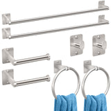 SISXSO Black Bathroom Accessories Set, 4-Piece Bathroom Hardware Set