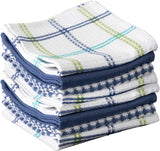 Panos de prato de algodão plano para waffles para lavar louça, 12" x 13", pacote com 4 unidades 