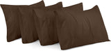 SISXSO Bedding Queen Pillow Cases - 4 Pack - Envelope Closure - Soft Brushed Microfiber Fabric - Shrinkage and Fade Resistant Pillow Covers Queen Size 20 X 30 Inches (Queen, Grey)