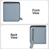 SISXSO Women’s Small Slim Leather Wallet with RFID Protection, Compact Bifold Mini Purse with Clear ID Window