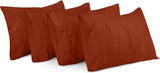 SISXSO Bedding Queen Pillow Cases - 4 Pack - Envelope Closure - Soft Brushed Microfiber Fabric - Shrinkage and Fade Resistant Pillow Covers Queen Size 20 X 30 Inches (Queen, Grey)