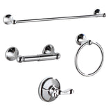 SISXSO BGL 4-Piece Brushed Nickel Bathroom Hardware Set with Adjustable Towel Bar