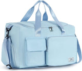 SISXSO Women's Gym Duffle Bag with Shoes Compartment, 37L Capacity, Ideal for Travel, Gym, Sports, Duffel, Weekender