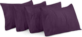 SISXSO Bedding Queen Pillow Cases - 4 Pack - Envelope Closure - Soft Brushed Microfiber Fabric - Shrinkage and Fade Resistant Pillow Covers Queen Size 20 X 30 Inches (Queen, Grey)