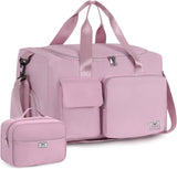 SISXSO Women's Gym Duffle Bag with Shoes Compartment, 37L Capacity, Ideal for Travel, Gym, Sports, Duffel, Weekender