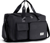 SISXSO Women's Gym Duffle Bag with Shoes Compartment, 37L Capacity, Ideal for Travel, Gym, Sports, Duffel, Weekender