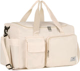 SISXSO Women's Gym Duffle Bag with Shoes Compartment, 37L Capacity, Ideal for Travel, Gym, Sports, Duffel, Weekender