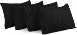 SISXSO Bedding Queen Pillow Cases - 4 Pack - Envelope Closure - Soft Brushed Microfiber Fabric - Shrinkage and Fade Resistant Pillow Covers Queen Size 20 X 30 Inches (Queen, Grey)