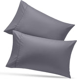 SISXSO Bedding Queen Pillow Cases - 4 Pack - Envelope Closure - Soft Brushed Microfiber Fabric - Shrinkage and Fade Resistant Pillow Covers Queen Size 20 X 30 Inches (Queen, Grey)