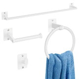 SISXSO Black Bathroom Accessories Set, 4-Piece Bathroom Hardware Set