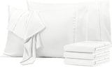 SISXSO Bedding Queen Pillow Cases - 4 Pack - Envelope Closure - Soft Brushed Microfiber Fabric - Shrinkage and Fade Resistant Pillow Covers Queen Size 20 X 30 Inches (Queen, Grey)