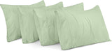 SISXSO Bedding Queen Pillow Cases - 4 Pack - Envelope Closure - Soft Brushed Microfiber Fabric - Shrinkage and Fade Resistant Pillow Covers Queen Size 20 X 30 Inches (Queen, Grey)