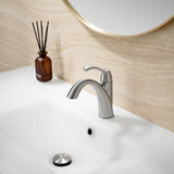 SISXSO Bathroom Faucet Brushed Nickel with Drain and Water Supply Lines