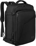 SISXSO Carry on Backpack, Extra Large Travel Backpack Expandable Airplane Approved Weekender Bag for Men and Women, Water Resistant Lightweight Daypack for Flight 40L, Black