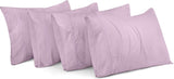 SISXSO Bedding Queen Pillow Cases - 4 Pack - Envelope Closure - Soft Brushed Microfiber Fabric - Shrinkage and Fade Resistant Pillow Covers Queen Size 20 X 30 Inches (Queen, Grey)