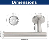 SISXSO NearMoon Bathroom Toilet Paper Holder, Premium SUS304 Stainless Steel Rustproof Wall Mounted Toilet Roll Holder for Bathroom, Kitchen (1 Pack, Brushed Nickel)