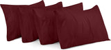 SISXSO Bedding Queen Pillow Cases - 4 Pack - Envelope Closure - Soft Brushed Microfiber Fabric - Shrinkage and Fade Resistant Pillow Covers Queen Size 20 X 30 Inches (Queen, Grey)