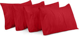 SISXSO Bedding Queen Pillow Cases - 4 Pack - Envelope Closure - Soft Brushed Microfiber Fabric - Shrinkage and Fade Resistant Pillow Covers Queen Size 20 X 30 Inches (Queen, Grey)