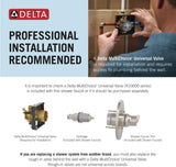 SISXSO Delta Albion 14 Series Brushed Nickel Shower Faucet Set with In2ition 2-in-1 Dual Shower Head with HandHeld Spray Combo, Valve Trim Kit, Spotshield Brushed Nickel T142855-SP-I (Valve Not Included)