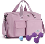 SISXSO Women's Gym Duffle Bag with Shoes Compartment, 37L Capacity, Ideal for Travel, Gym, Sports, Duffel, Weekender