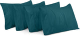 SISXSO Bedding Queen Pillow Cases - 4 Pack - Envelope Closure - Soft Brushed Microfiber Fabric - Shrinkage and Fade Resistant Pillow Covers Queen Size 20 X 30 Inches (Queen, Grey)