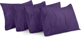 SISXSO Bedding Queen Pillow Cases - 4 Pack - Envelope Closure - Soft Brushed Microfiber Fabric - Shrinkage and Fade Resistant Pillow Covers Queen Size 20 X 30 Inches (Queen, Grey)