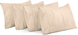 SISXSO Bedding Queen Pillow Cases - 4 Pack - Envelope Closure - Soft Brushed Microfiber Fabric - Shrinkage and Fade Resistant Pillow Covers Queen Size 20 X 30 Inches (Queen, Grey)