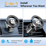 SISXSO Car Phone Mount for Magsafe,20 Strong Magnets, Magnetic Phone Holder for Car Dashboard,  360° Rotation Hands Free Mag Safe Phone Mount for Car Dash Fit 15 14 13 12 Pro Max Plus MagSafe Case