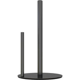 Porta-toalhas de papel preto, porta-rolos de cozinha, aço inoxidável premium, dispensador de bancada com operação com uma mão e base ponderada 