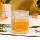SISXSO Glasses 10 oz Hobnail Drinking Glasses Set of 6, Vintage Glassware, Textured Glass Cups Bubble Glasses Water Glasses Old Fashion Jupiter Glasses Set, Clear