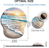 Mouse Pad com Apoio para o Pulso, [20% Maior] Apoio para o Pulso em Gel, com Base para Copos Antiderrapante e Alívio da Dor para Computador, Mesa, Casa e Escritório 