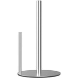 Porta-toalhas de papel preto, porta-rolos de cozinha, aço inoxidável premium, dispensador de bancada com operação com uma mão e base ponderada 